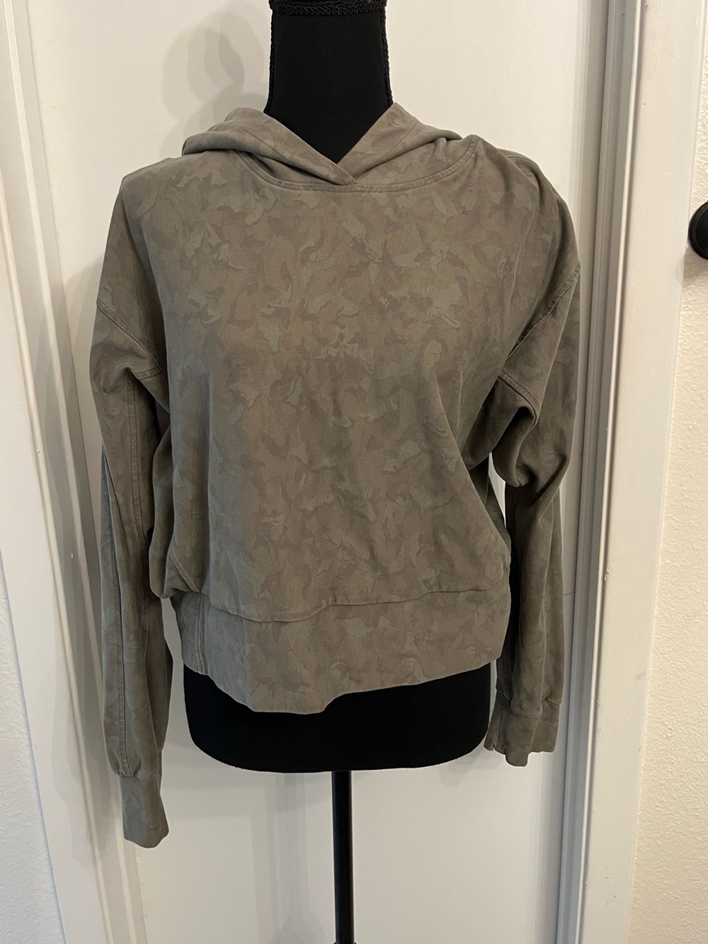 Athleta Olive Green Cropped Hoodie